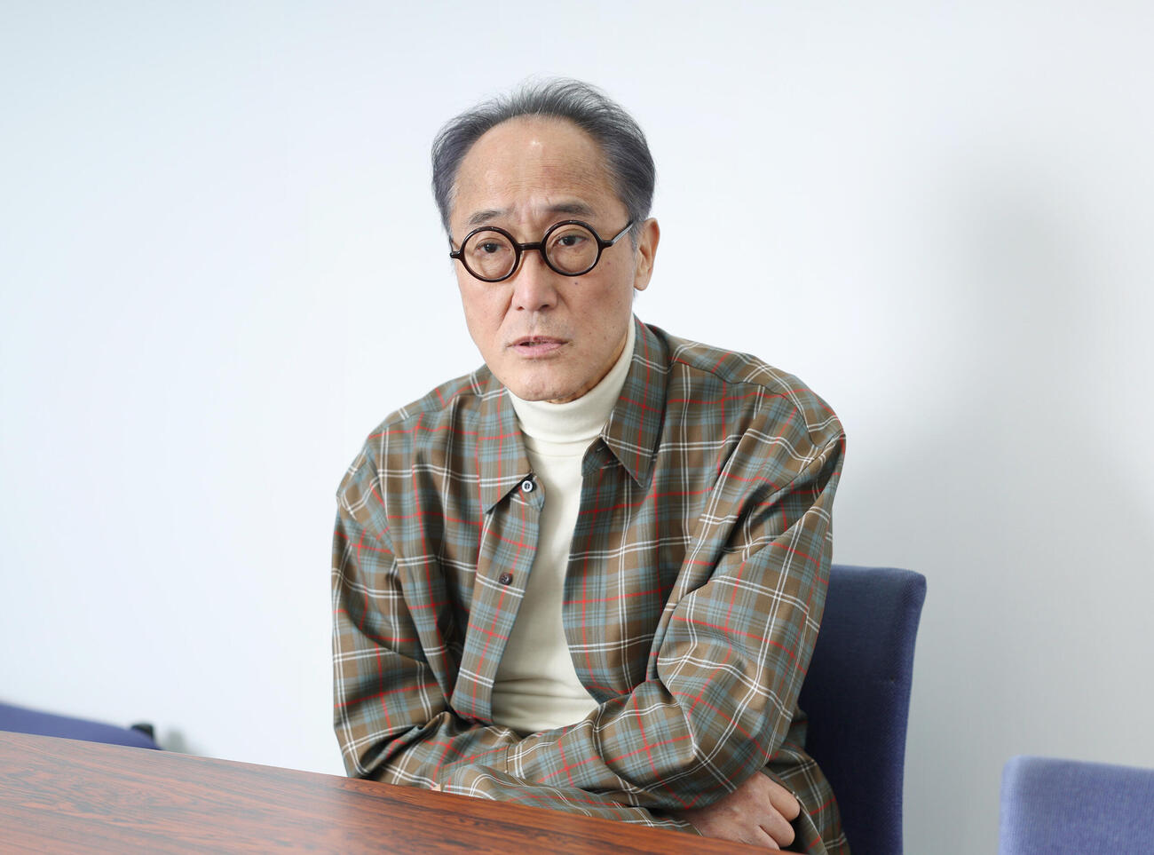 小泉八雲朗読の調べ「思ひ出の記～セツが語ったヘルンの怪談～」について語る佐野史郎（撮影・増田悦実）