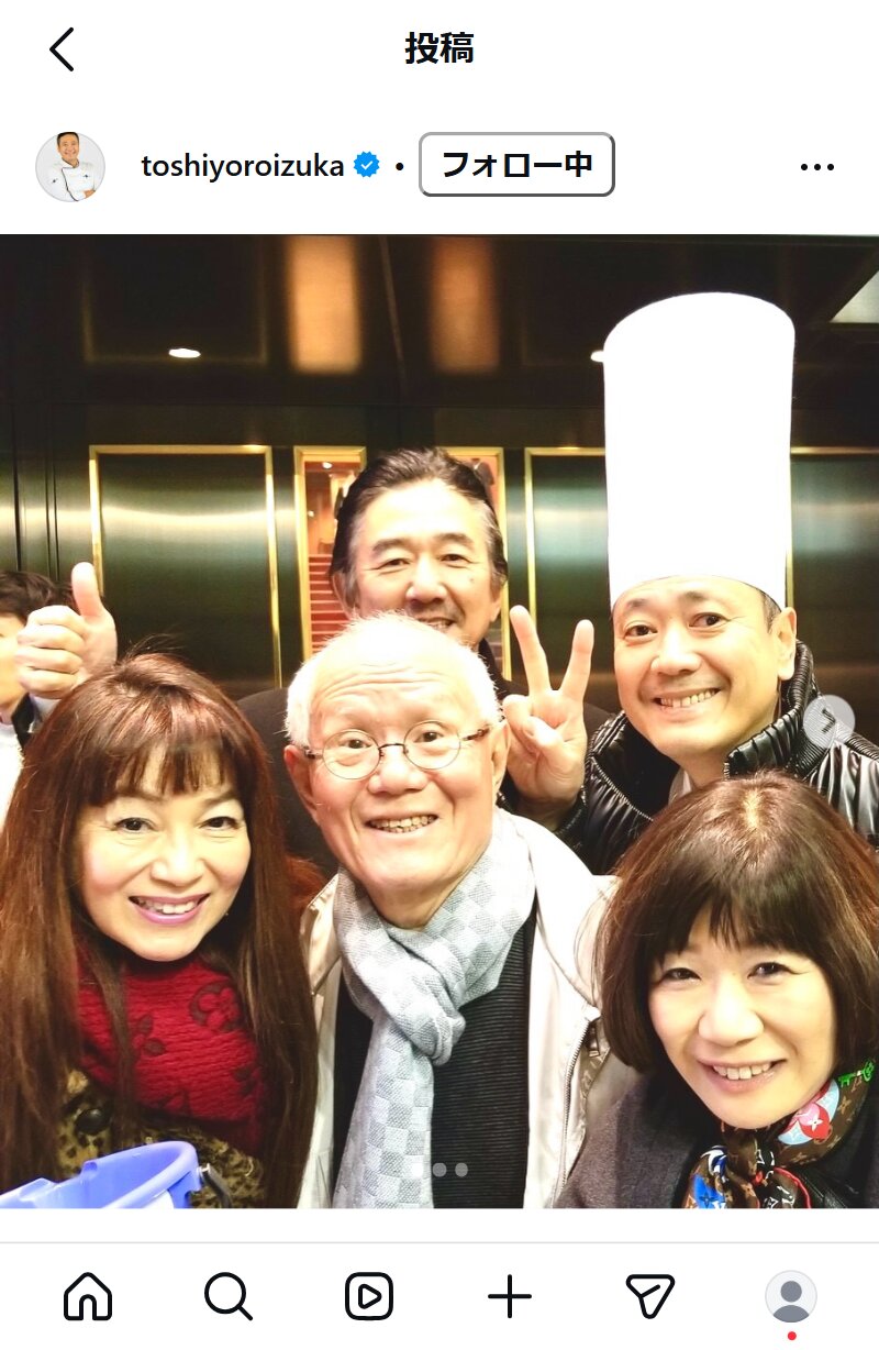 鎧塚俊彦氏のインスタグラムから