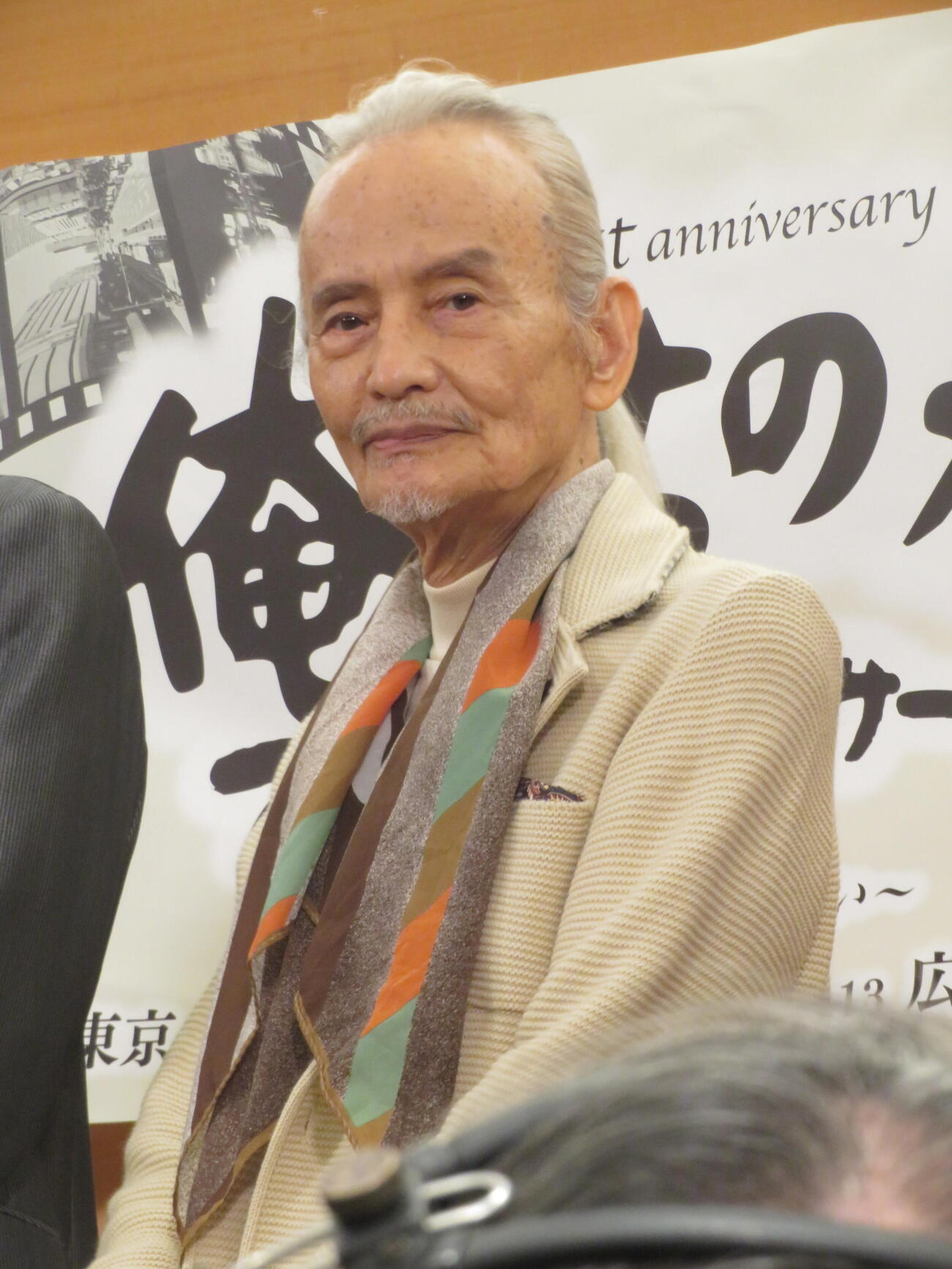 「The 51st anniversary　俺たちの旅　スペシャルコンサート」終演後に囲み取材に応じた秋野太作