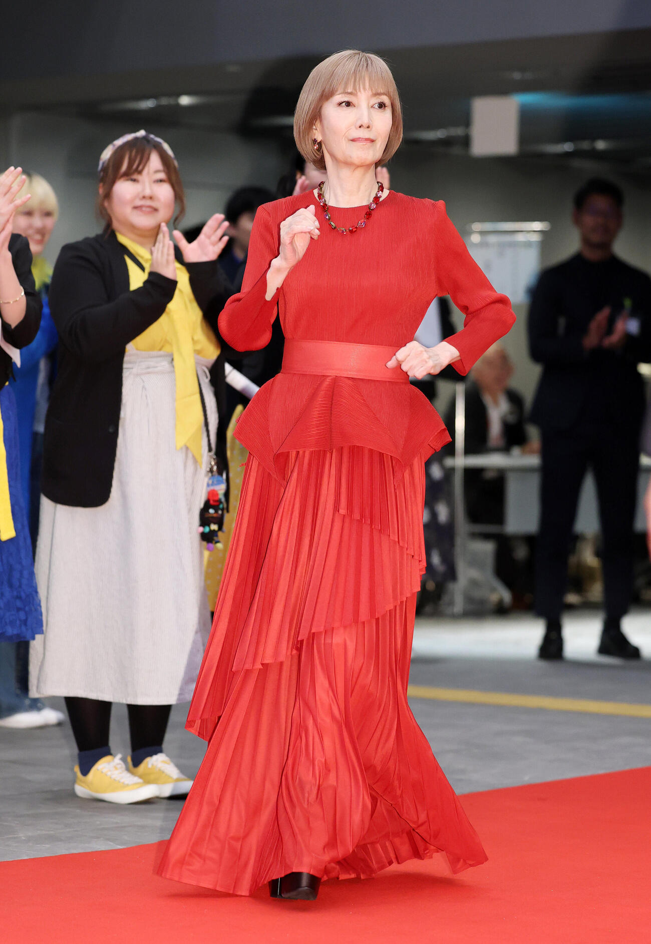キネコ国際映画祭オープニングセレモニーに臨む戸田恵子（撮影・鈴木正人）