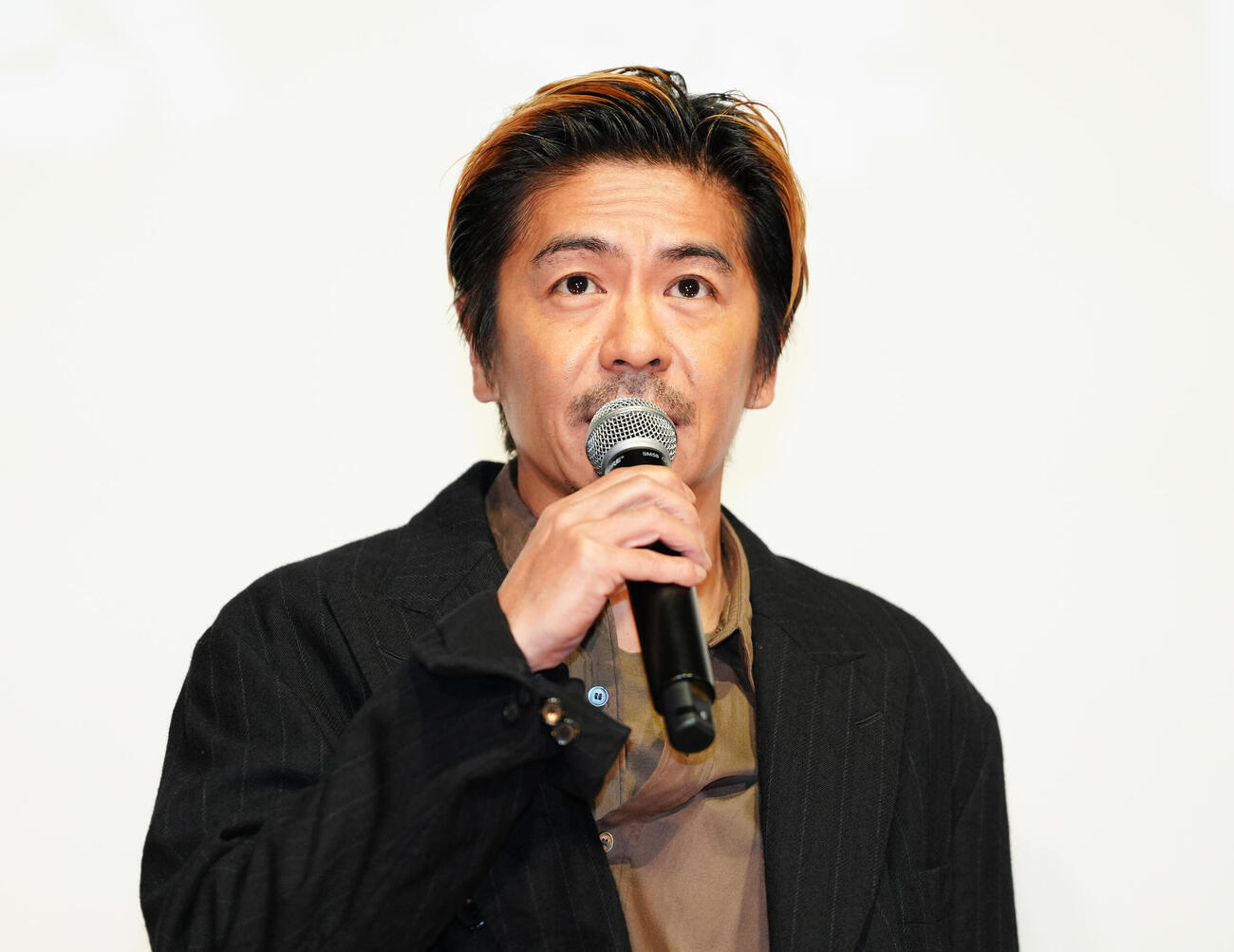 映画「見上げてごらん」公開記念舞台あいさつに登壇した森田剛（撮影・鈴木みどり）