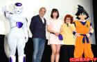 左からフリーザ、中尾隆聖、吉木りさ、野沢雅子、孫悟空（撮影・森本隆）