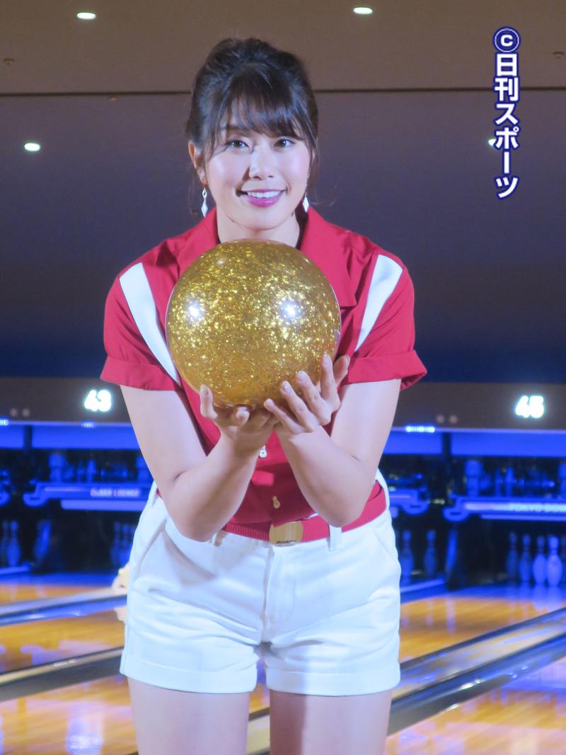 稲村亜美 ボウリング球速もプロに迫る 勢いで転倒 芸能 日刊スポーツ
