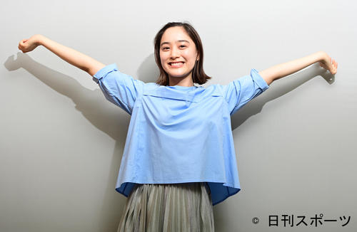 NHK土曜ドラマ「ひきこもり先生」で佐藤二朗演じる主人公の娘役を好演した吉田美佳子（2021年6月撮影）