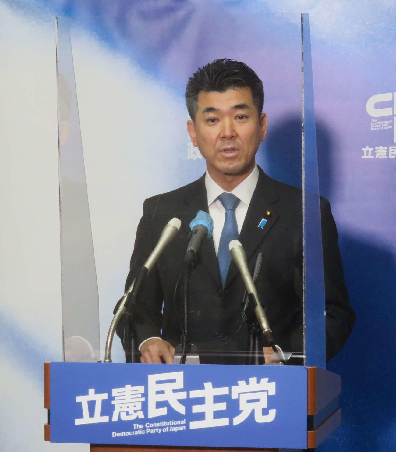立憲民主党の泉代表（2022年1月28日撮影）