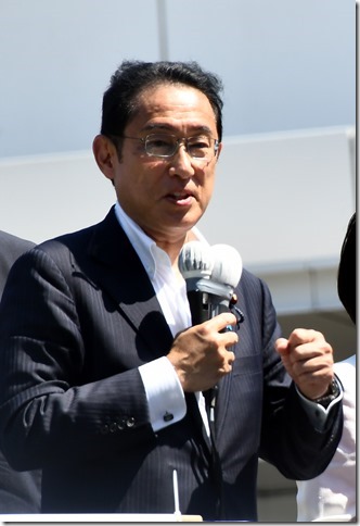 参院選で自民党候補の応援演説を行う岸田文雄首相（22年6月25日撮影）