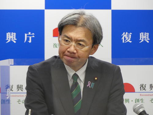 秋葉賢也復興相（2022年11月撮影）