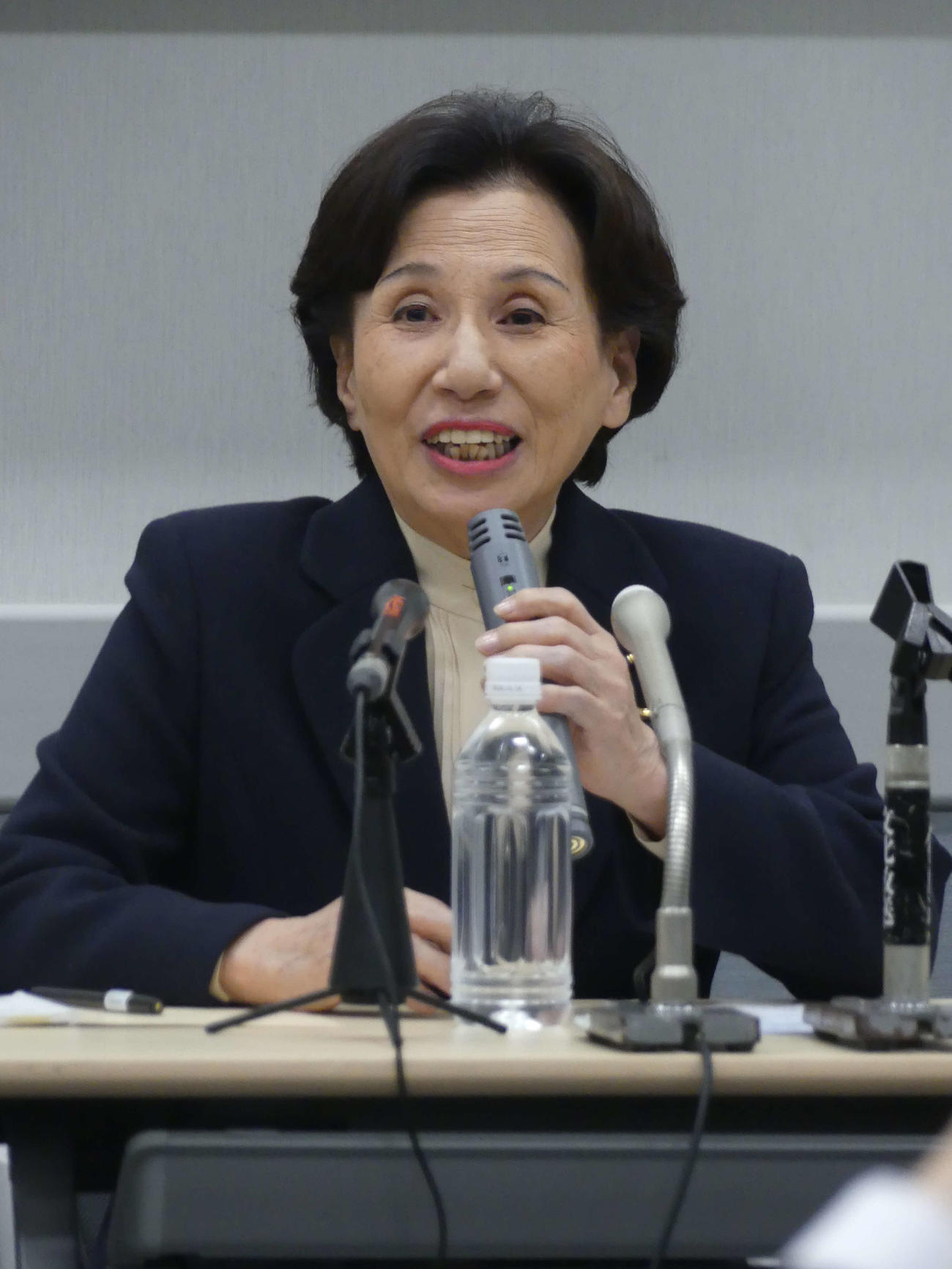 政治改革に関する提言について講演する田中真紀子元外相（2023年12月8日撮影）