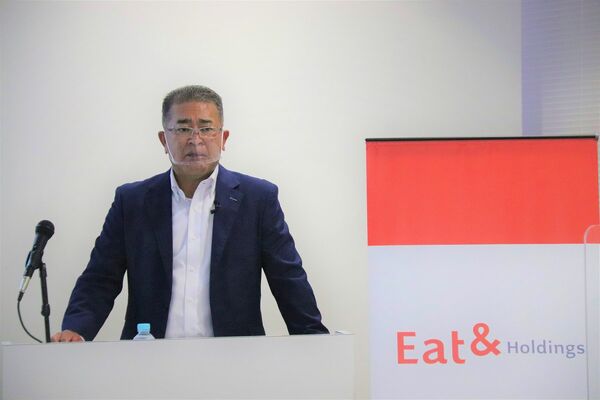 決算説明会で仲田社長は「冷凍食品はまだまだ伸びる」と今後の見通しを語った（写真：東洋経済）