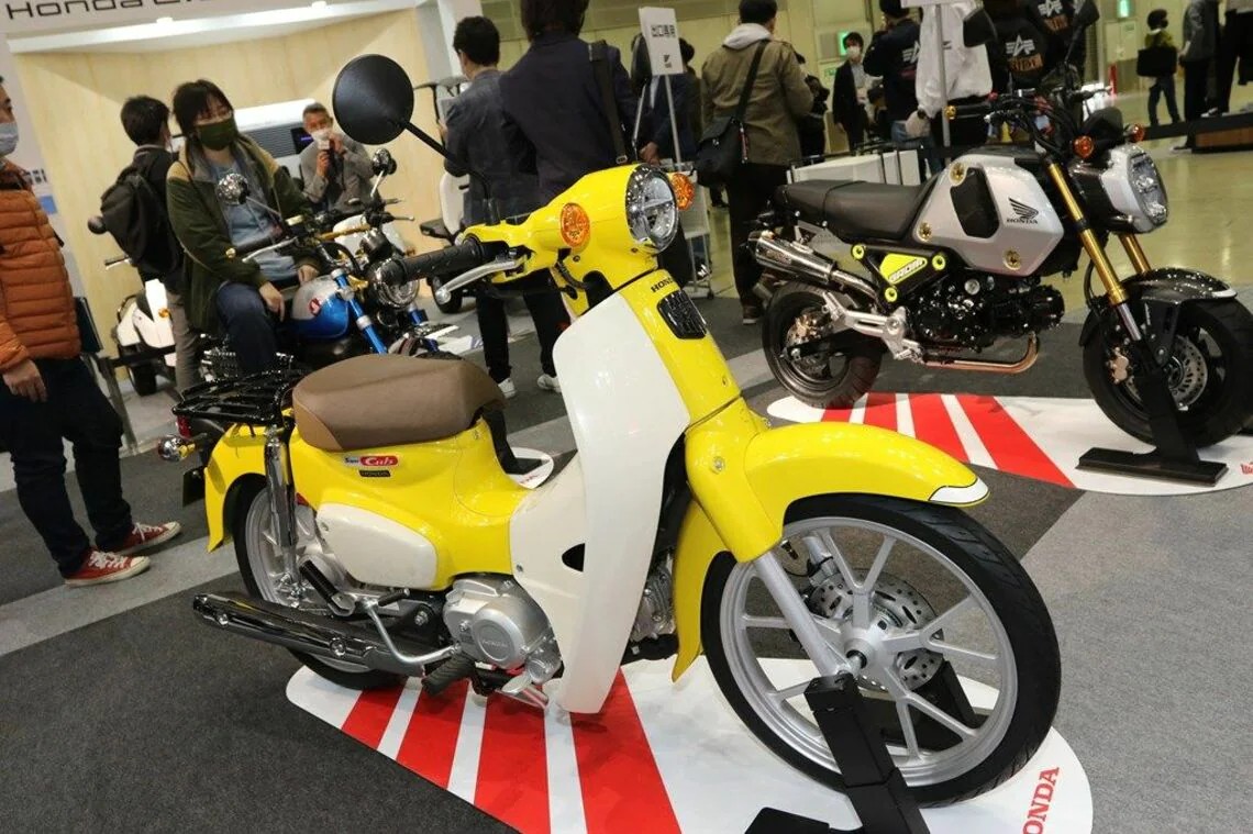 第49回 東京モーターサイクルショーに出展されていた新型のスーパーカブ110（筆者撮影）