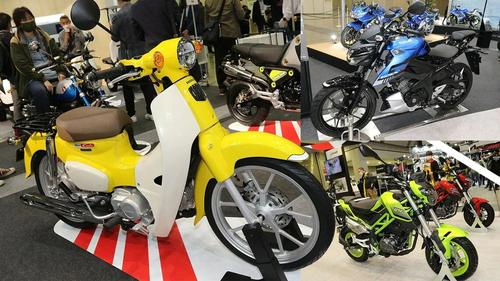 東京モーターサイクルショーに出展されていてた新型の原付二種（筆者撮影）