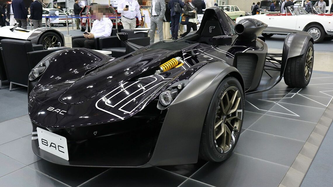 オートモビルカウンシル2023で日本初披露となり、同時に国内販売をスタートした英国BAC製MONO R（筆者撮影）