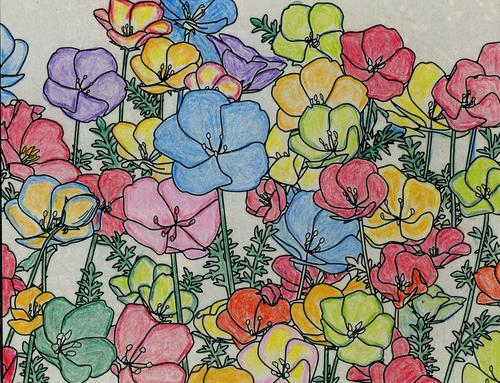 萩原もとさんの塗り絵作品
