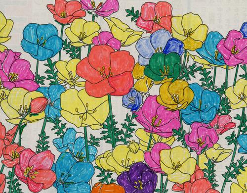三宅輝美さんの塗り絵作品