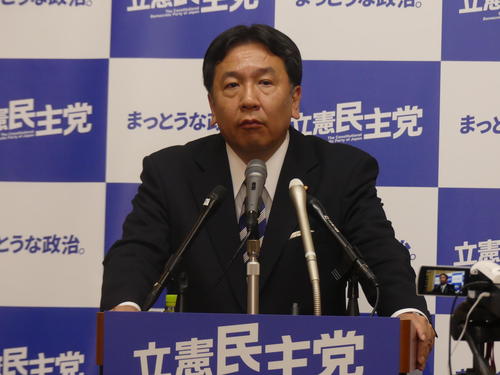 立憲民主党の枝野幸男代表（2019年1月30日撮影）