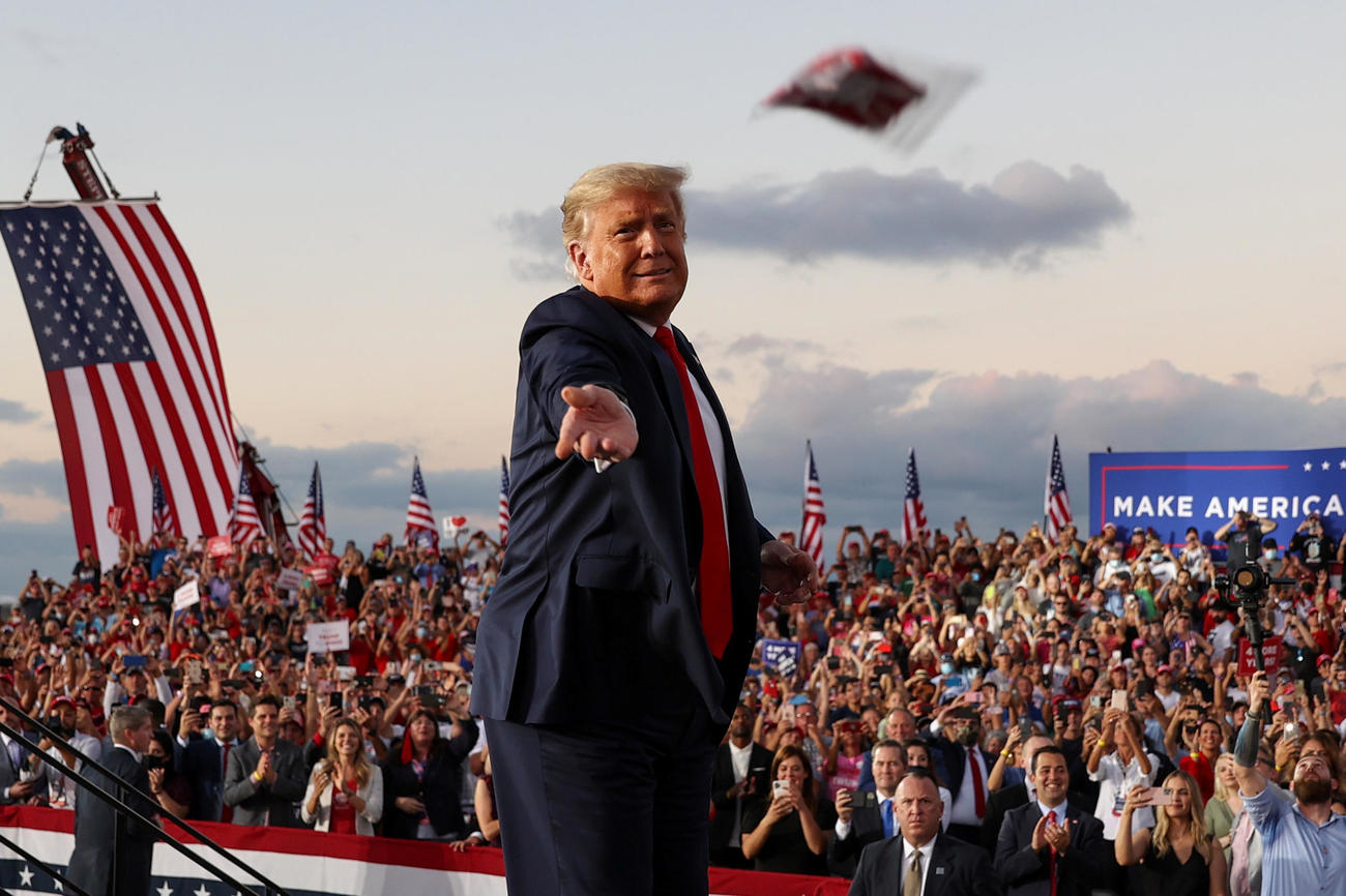 新型コロナウイルス感染後、初となる集会を南部フロリダ州サンフォードで開いたトランプ米大統領（ロイター）
