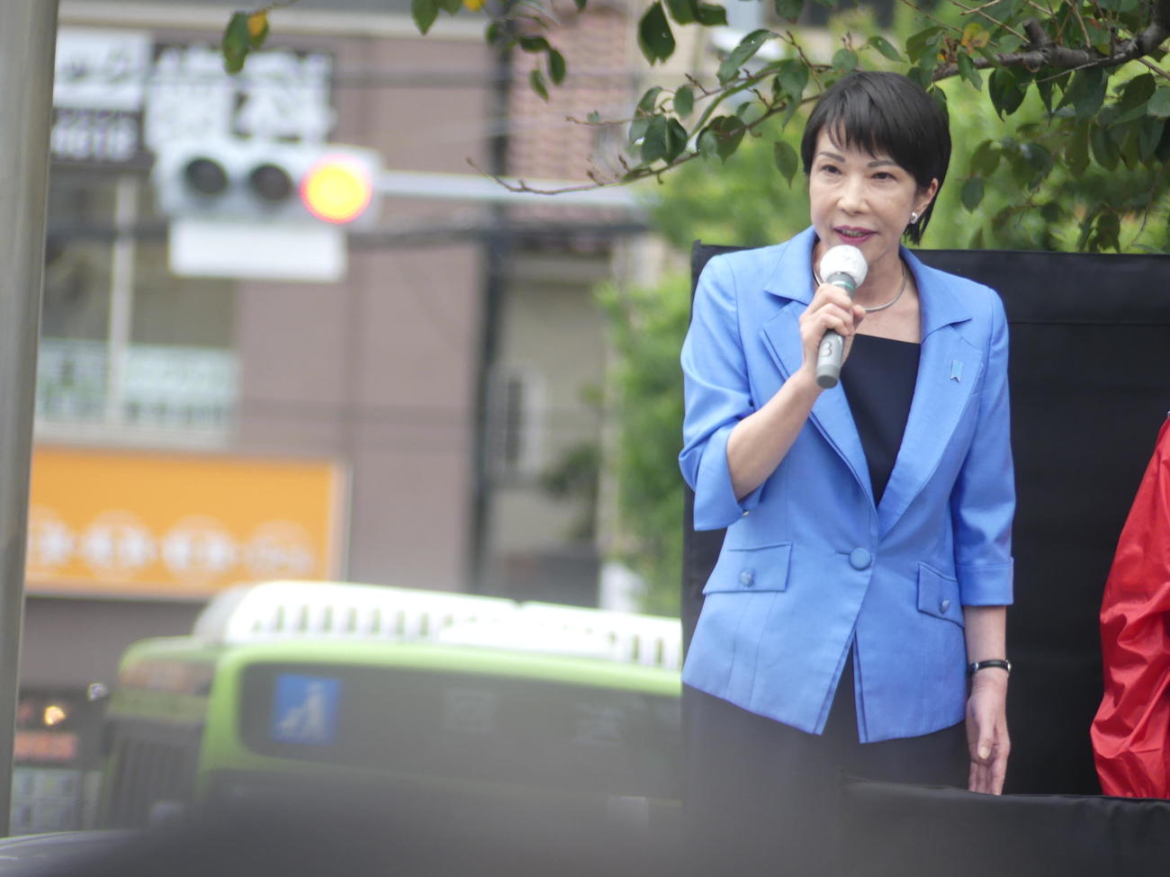 衆院選で自民党に復党した無所属候補の応援に入った高市早苗・前経済安保相（撮影・中山知子）