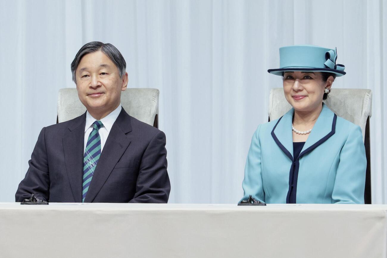 第20回みどりの式典に出席された天皇、皇后両陛下（代表撮影）（共同）