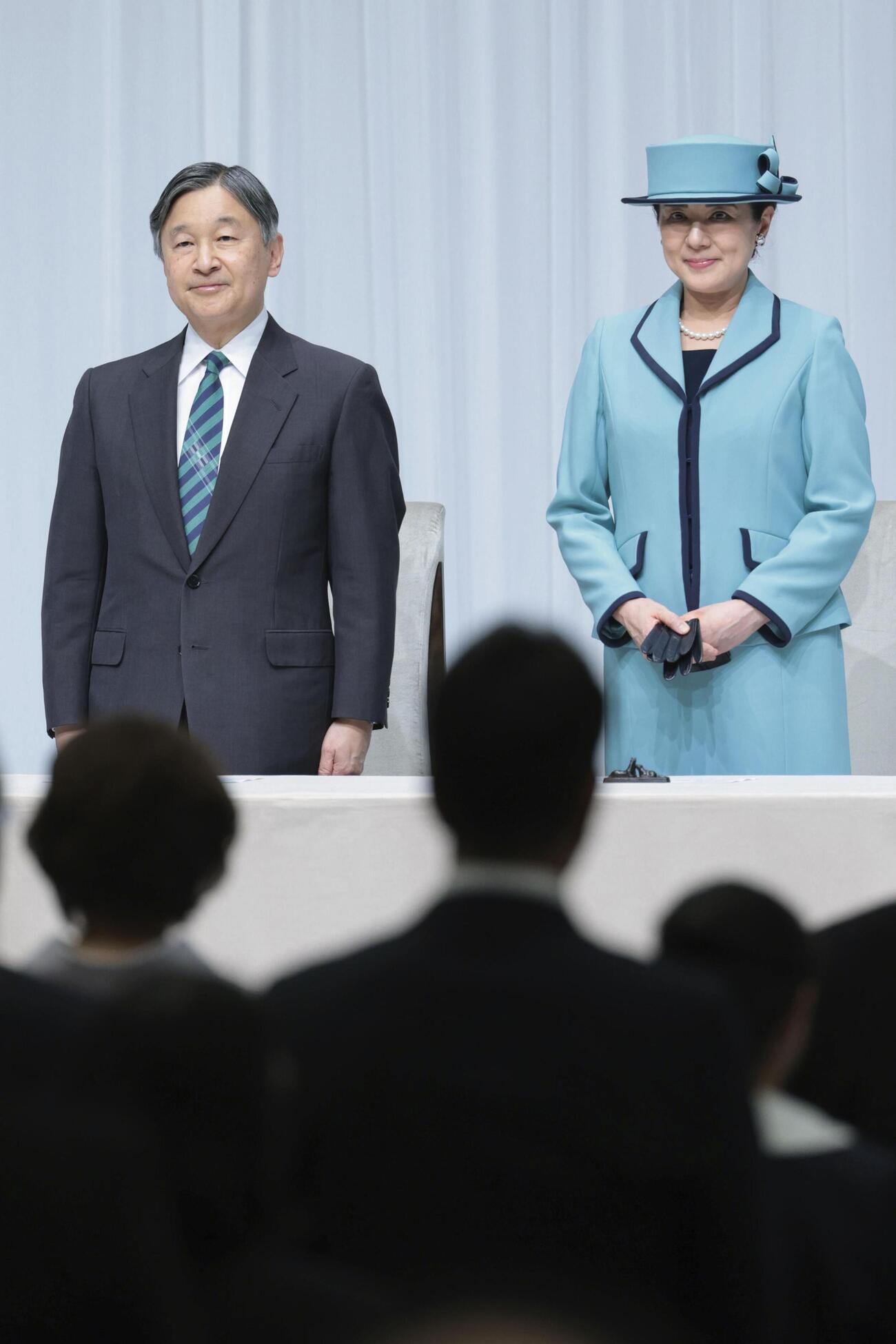 第20回みどりの式典に出席された天皇、皇后両陛下（代表撮影）（共同）