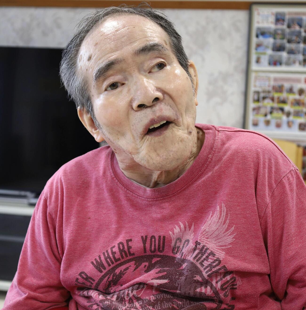 小説「苦海浄土」の登場人物のモデルとなった半永一光さん＝4月、熊本県水俣市（共同）