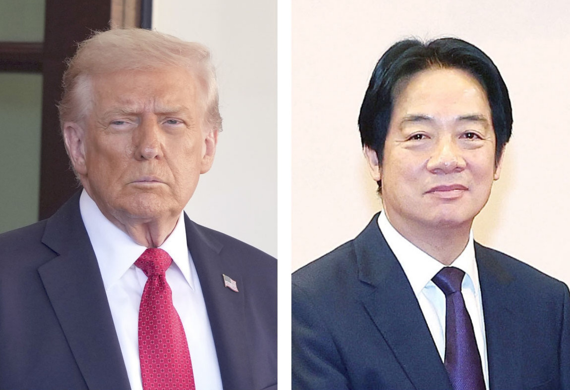 トランプ米大統領（ゲッティ＝共同）、台湾の頼清徳総統（中央通信社＝共同）