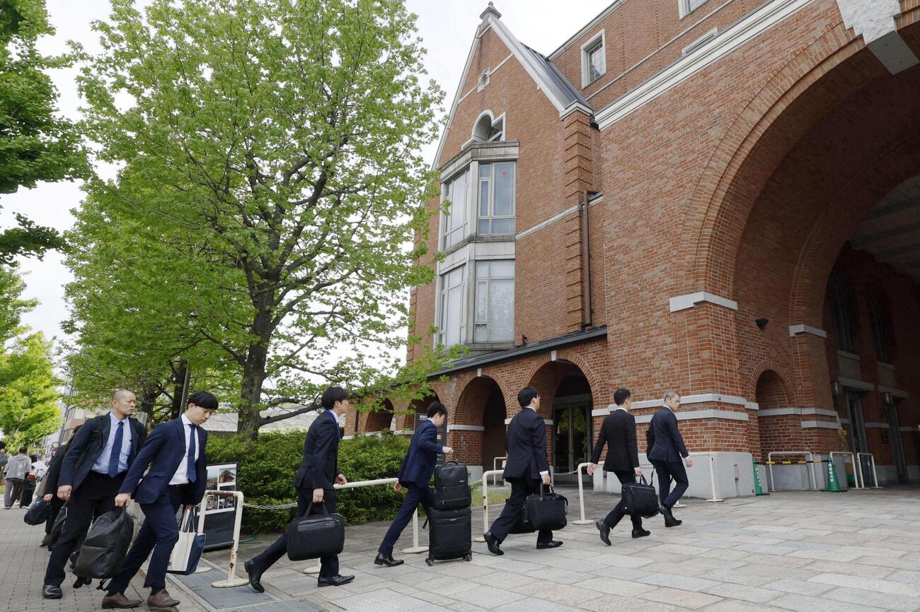 4月に文科省の聞き取り調査を受けた学校法人同志社＝京都市上京区