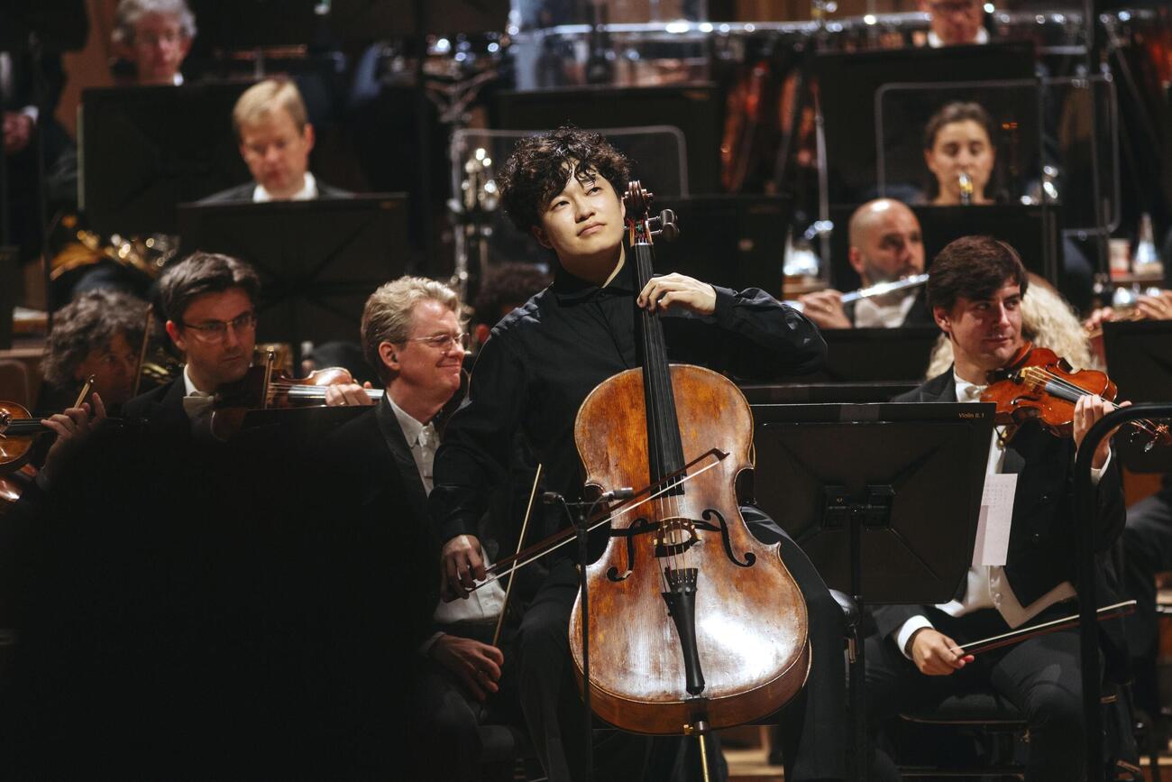 5月26日、最終選考で演奏する北村陽さん（（C）Alexandre de Terwangne、エリザベート王妃国際音楽コンクール提供・共同）