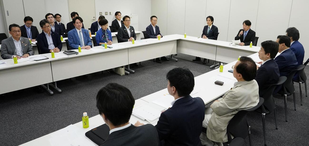 国会内で開かれた超党派の社会保障国民会議の実務者会議（共同）