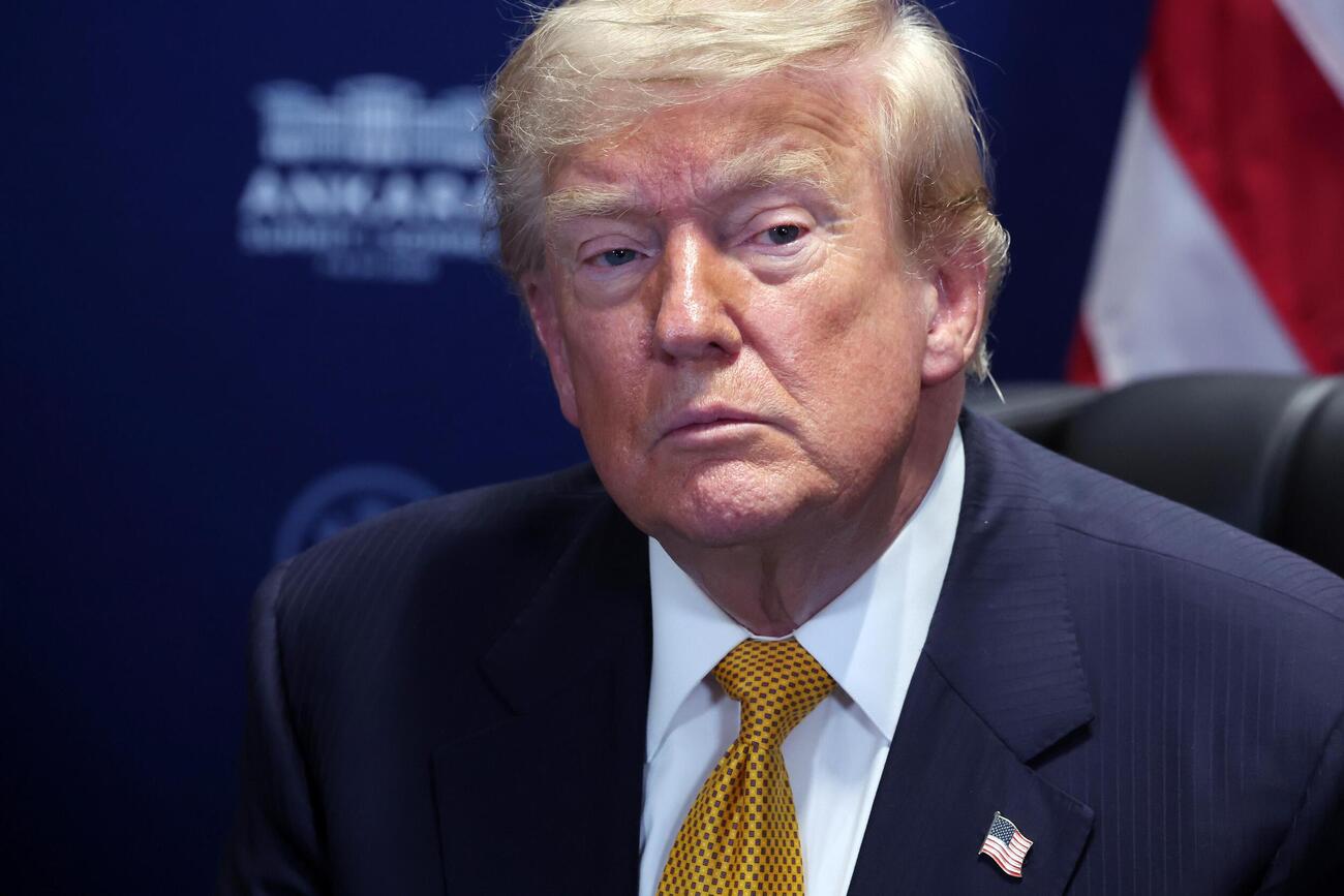 トランプ米大統領＝8日、トルコ・アンカラ（AP＝共同）
