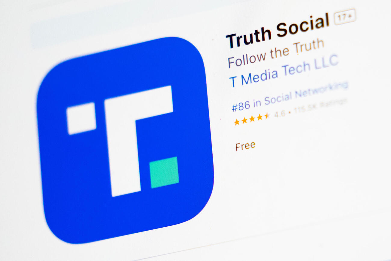 トランプ米大統領が創設した交流サイト（SNS）「トゥルース・ソーシャル」のアプリ（AP）