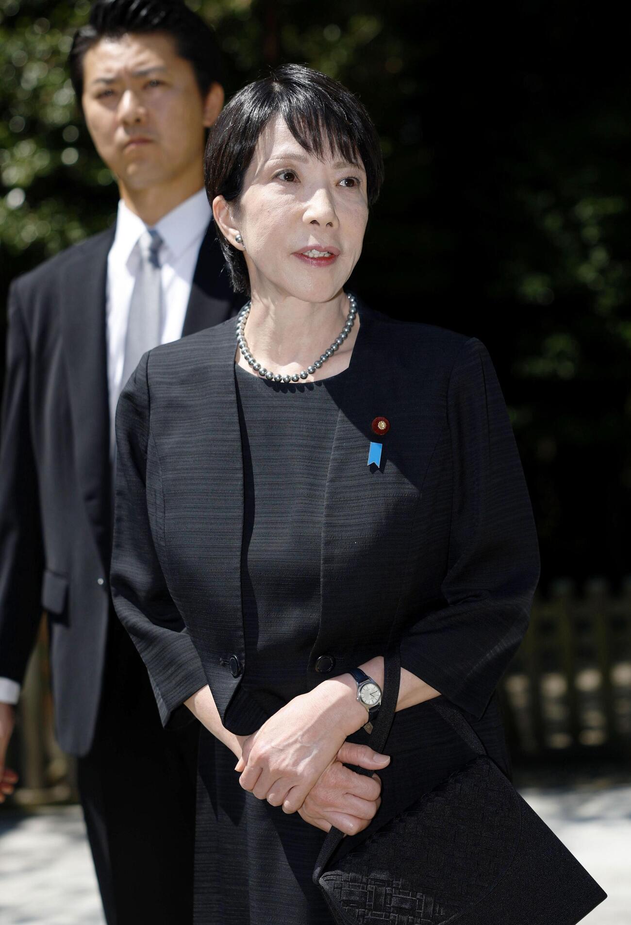 2025年8月15日の「終戦の日」に、靖国神社を参拝した自民党の高市早苗氏（共同）