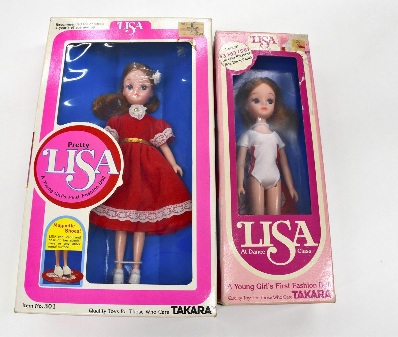 1980年代に「LISA（リサ）」の名称で米国市場に一時進出するも、撤退した着せ替え人形「リカちゃん」＝3日、東京都葛飾区（共同）