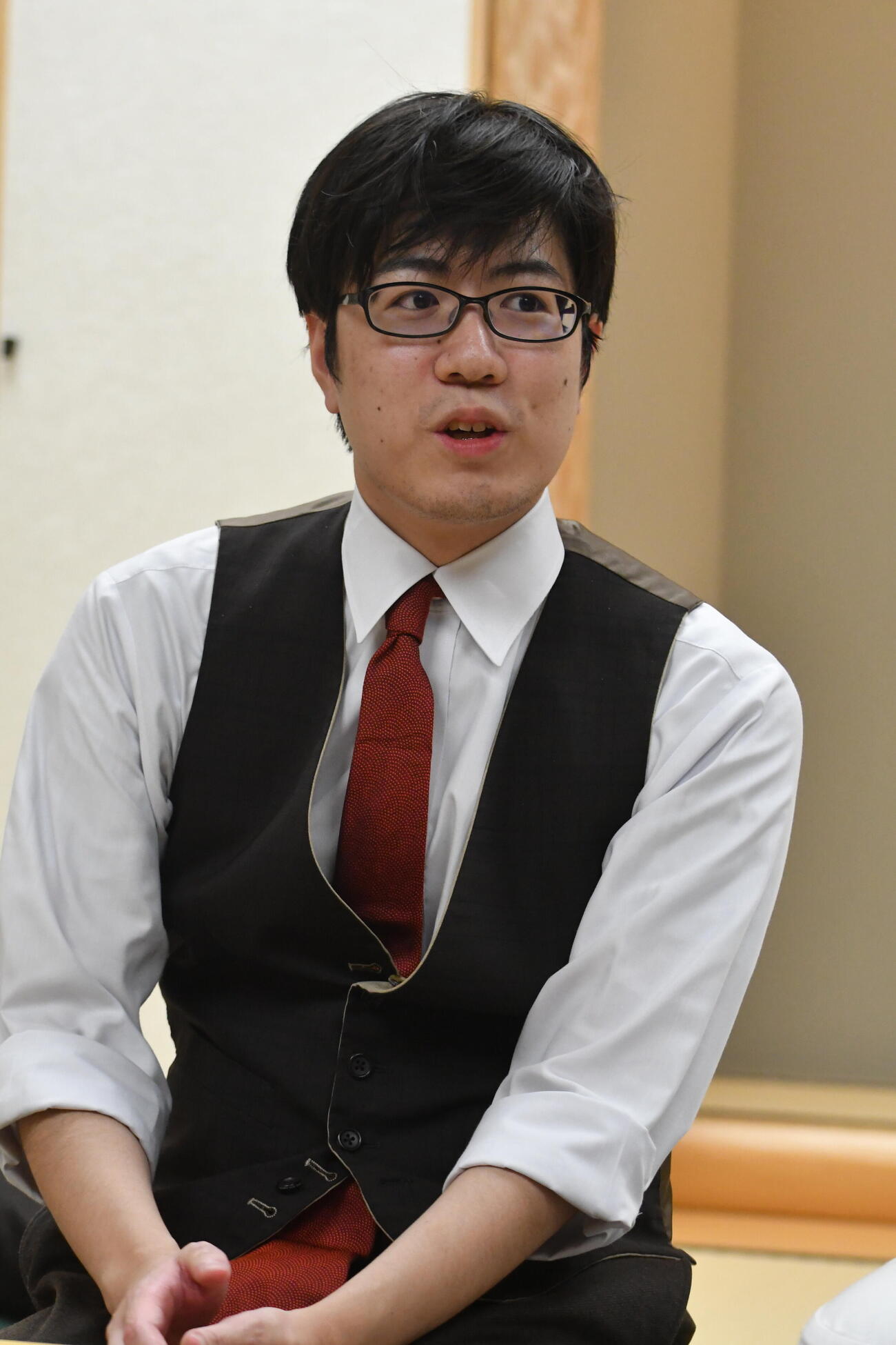 棋聖戦に続いて竜王戦の初挑戦を決めた服部慎一郎七段