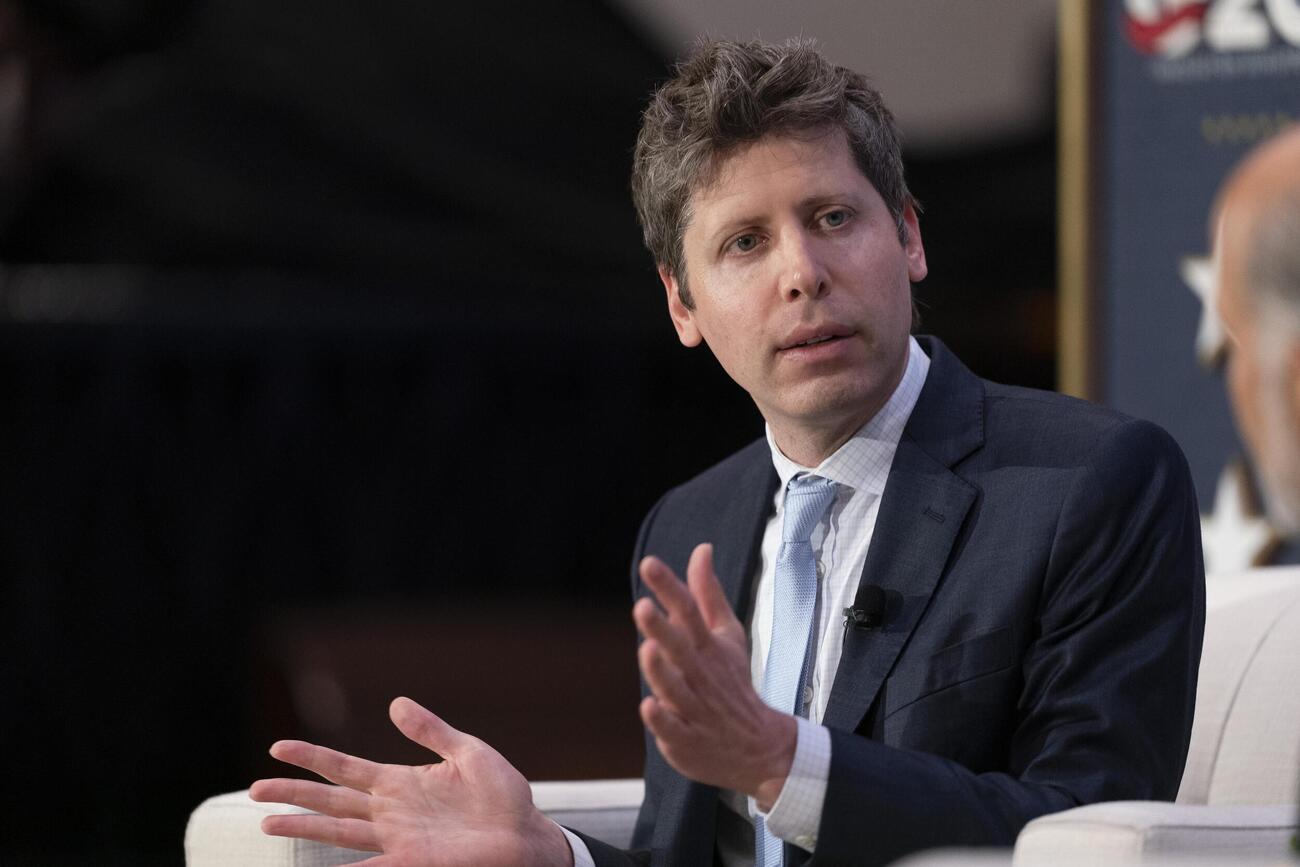 米オープンAIのアルトマンCEO＝2日、米ノースカロライナ州（ゲッティ＝共同）