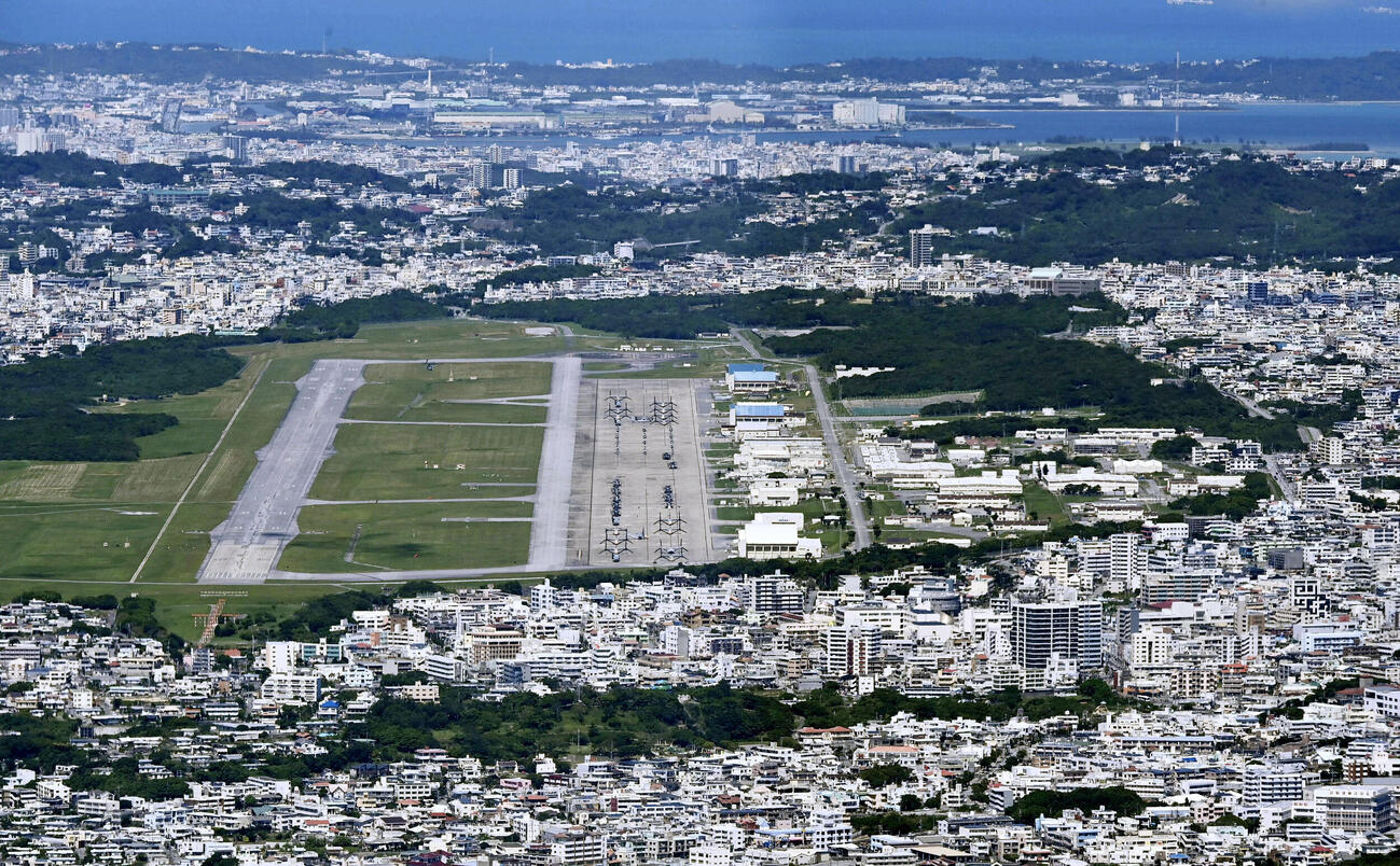 沖縄県宜野湾市の米軍普天間飛行場（2026年8月）（共同）