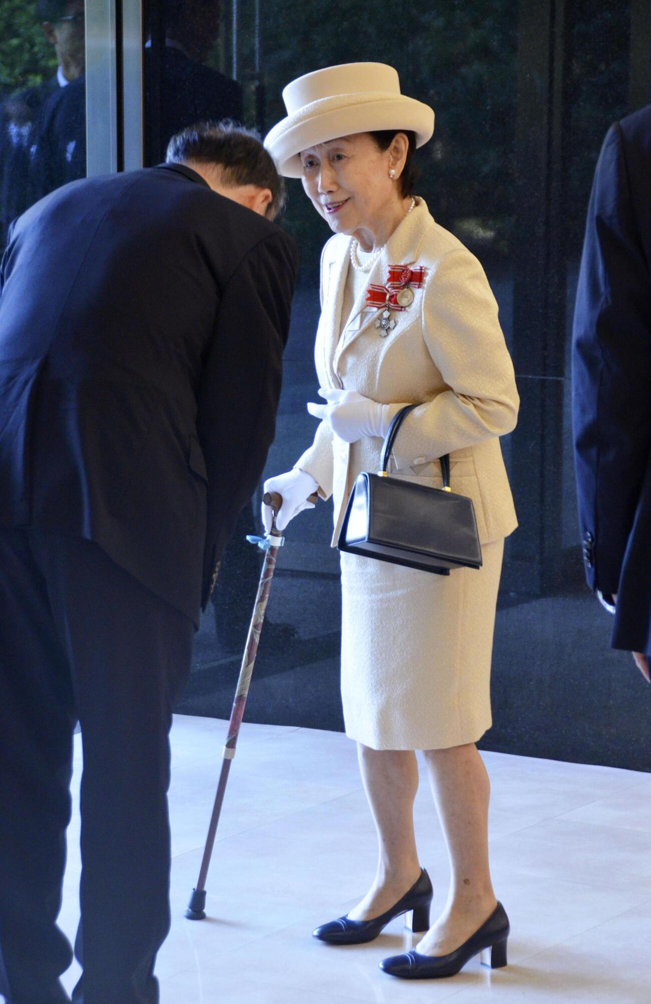 東京都赤十字大会に出席された常陸宮妃華子さま＝9日午後、東京都渋谷区(共同)