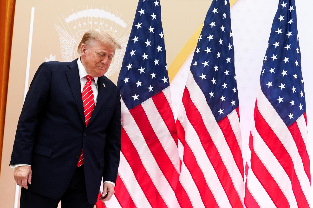 トランプ米大統領＝8日、ワシントン（AP＝共同）