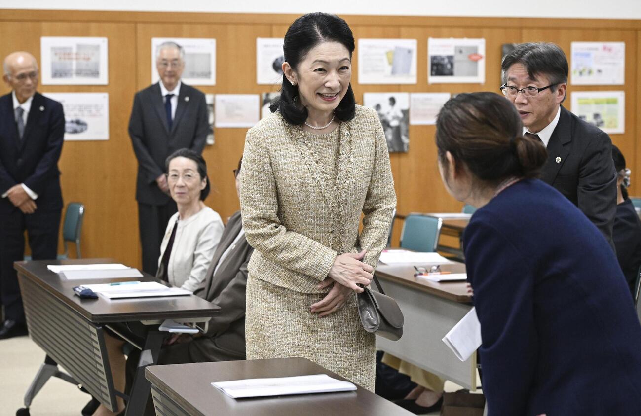 「愛育班員」らの活動交流会に出席された紀子さま＝15日午後、東京都港区（代表撮影）