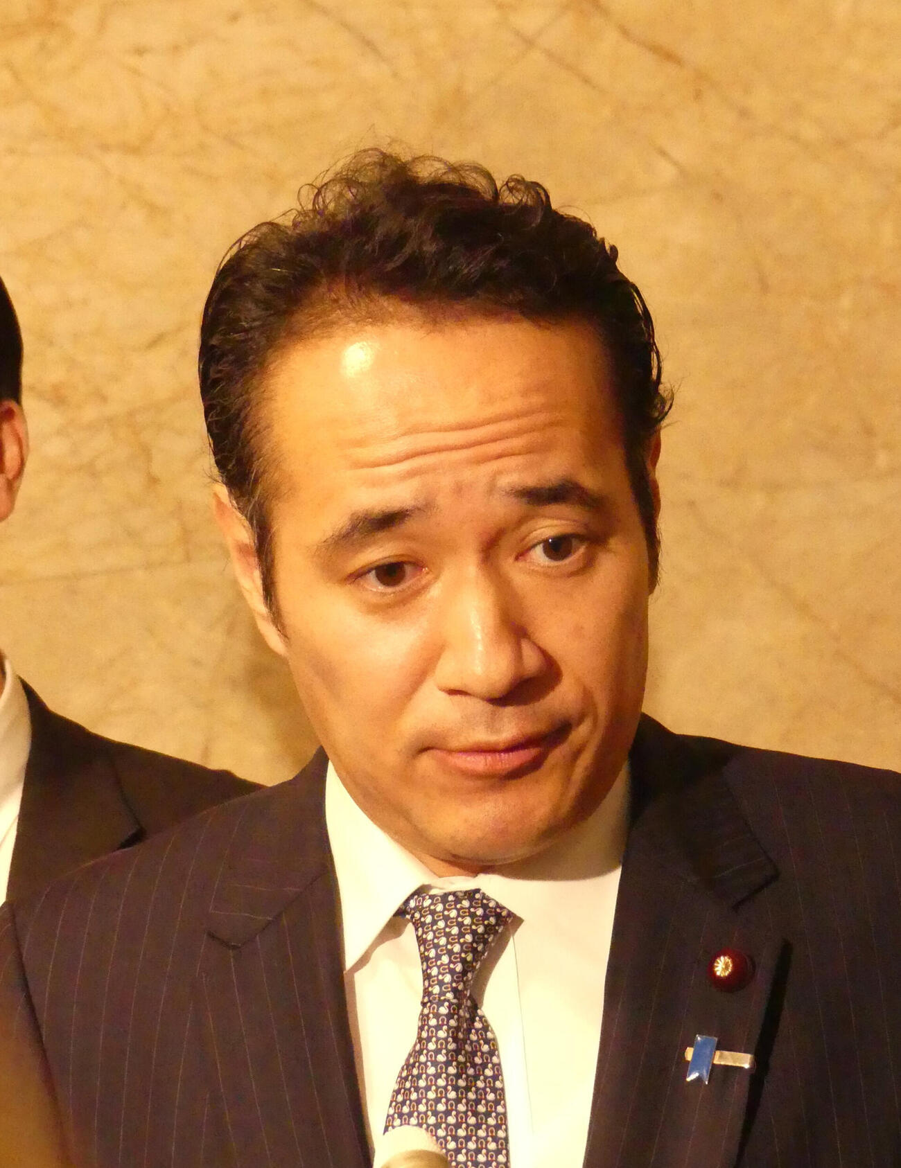 辞任した簗和生氏（2026年10月撮影）