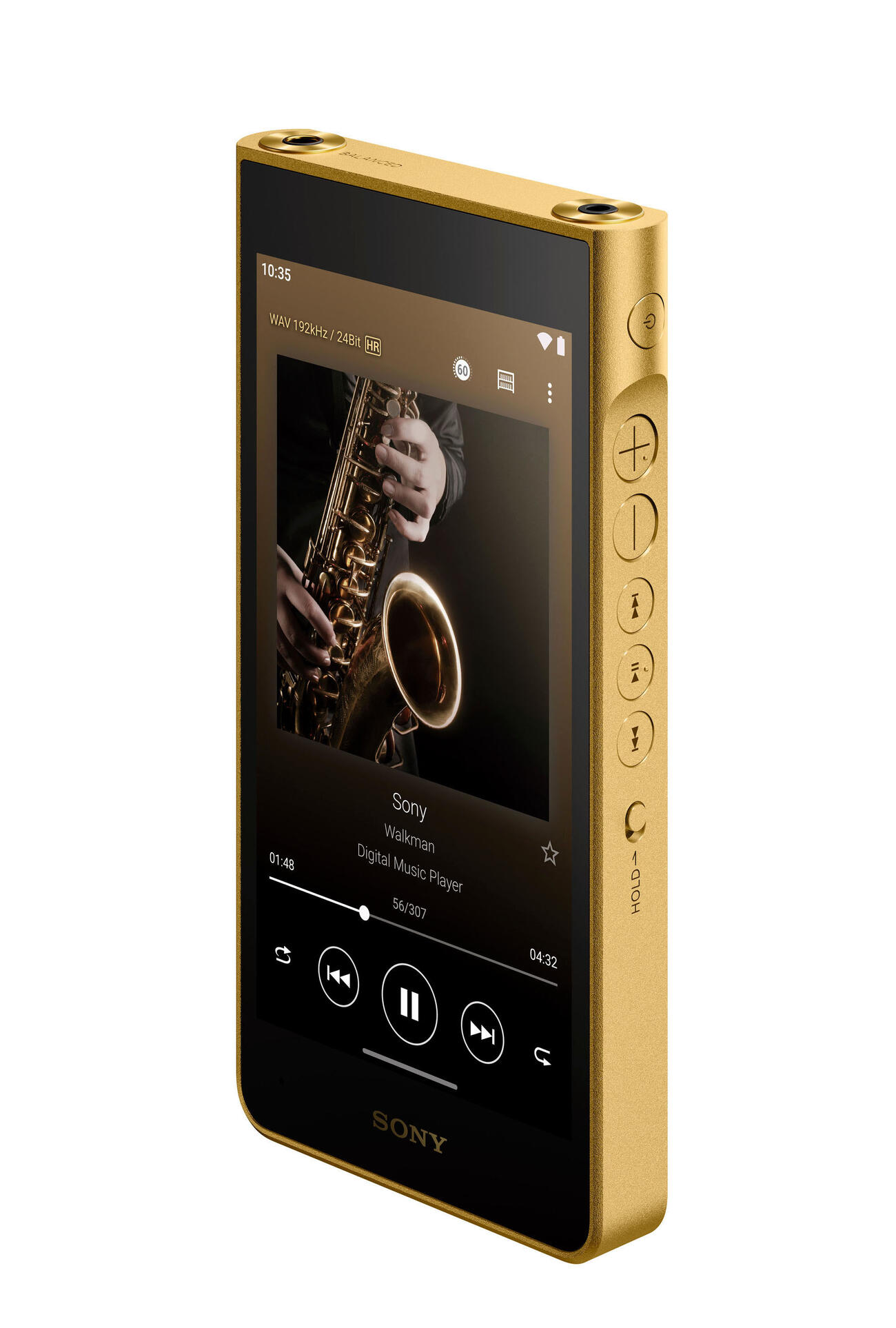 ソニー・エレクトロニクスが15日に発表した携帯型音楽プレーヤー「ウォークマン」の最上位機種（同社提供、共同）