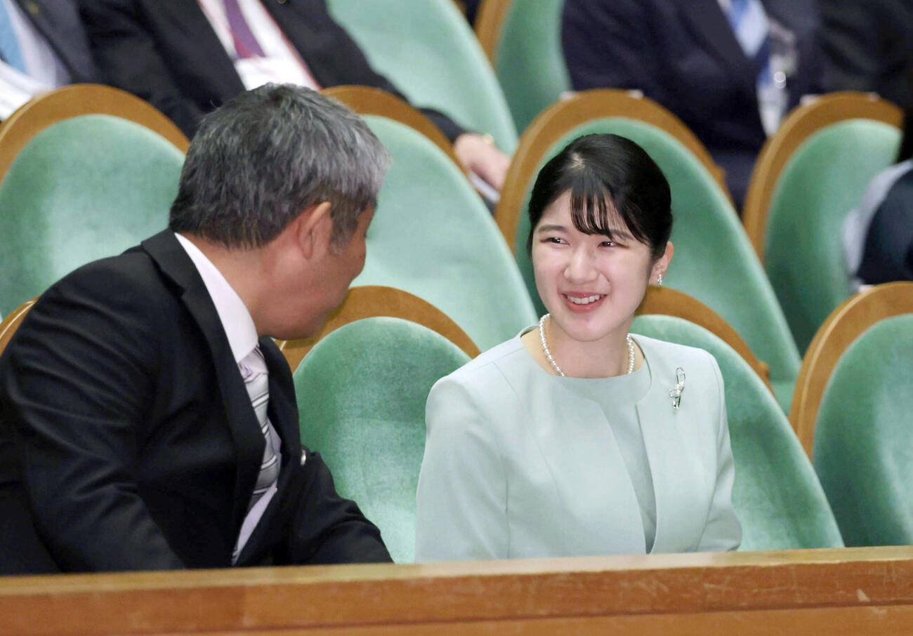 「ぼうさいこくたい2026」に出席された愛子さま＝17日午後、鳥取県倉吉市（代表撮影）（共同）