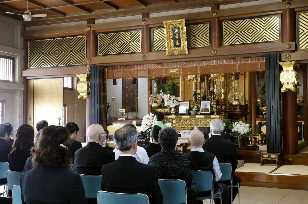 大分市で営まれた村山富市元首相の一周忌法要（共同）