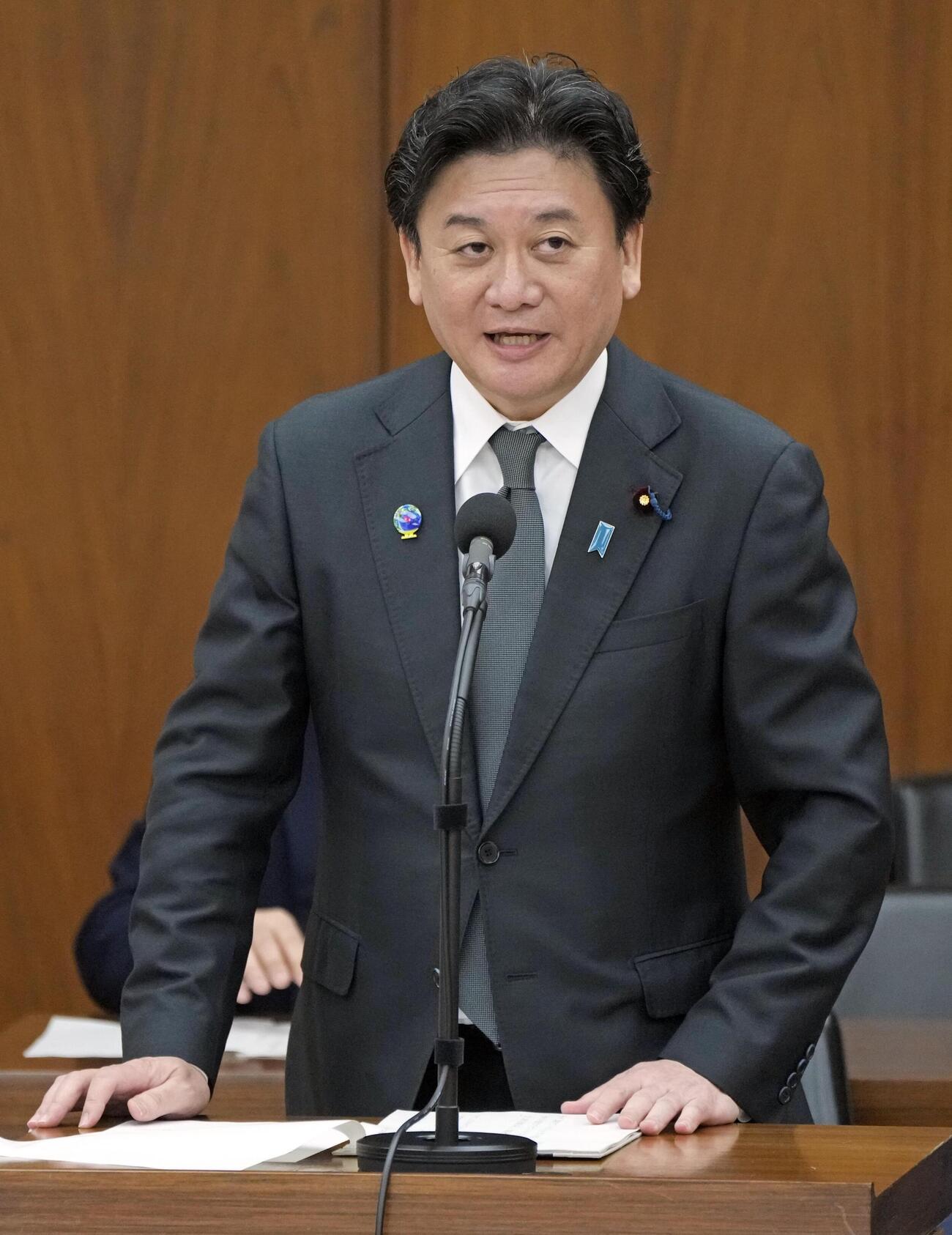 衆院農林水産委で発言する武部農相＝21日午前（共同）