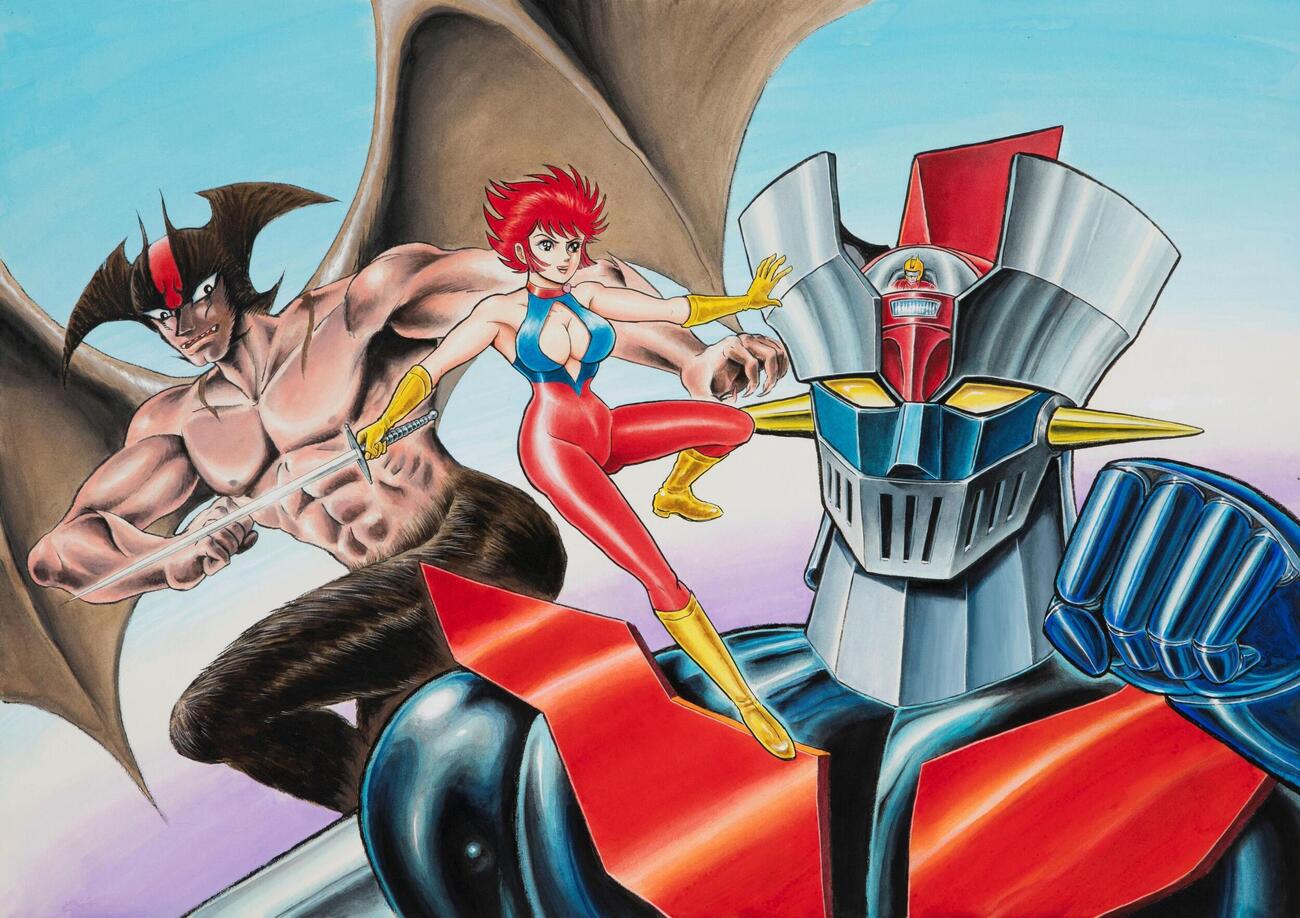 永井豪記念館の看板用のイラスト（（C）2026 Go Nagai／Dynamic Production）(共同)