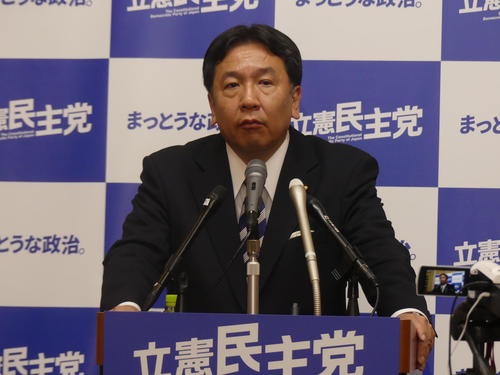 立憲民主党の枝野幸男代表