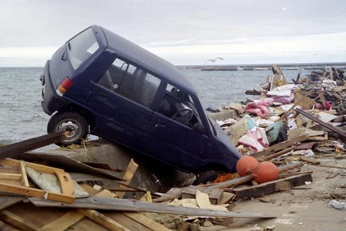 北海道南西沖地震で被災した奥尻島稲穂地区