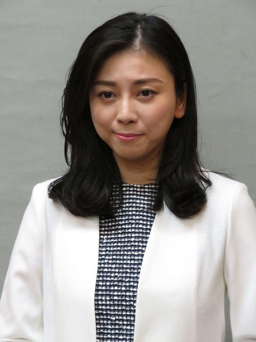 今夏の参院選（比例代表）に立憲民主党から立候補することを発表した、「筆談ホステス」として知られた東京・北区の前区議、斉藤里恵氏（撮影・近藤由美子）