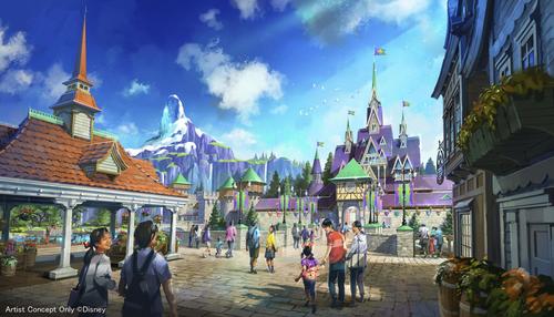 東京ディズニーシーに2022年度開業予定の「アナと雪の女王」をテーマとしたエリアのイメージ（提供写真＝共同）