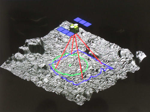 小惑星りゅうぐうに再着陸し、世界初の地下物質の採取に挑むはやぶさ2のイメージ画像（C）JAXA