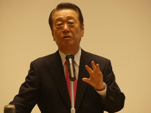 「小沢一郎政治塾」で講演する国民民主党の小沢一郎衆院議員